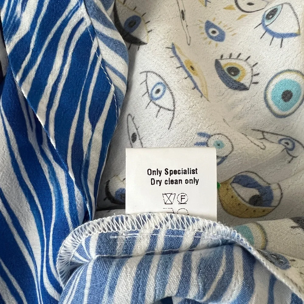 Conditions Apply Yvelisse Abstract Eye Print L/S Maxi Dress XXL Reg. $248 NWOT - Picture 10 of 11